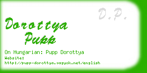 dorottya pupp business card